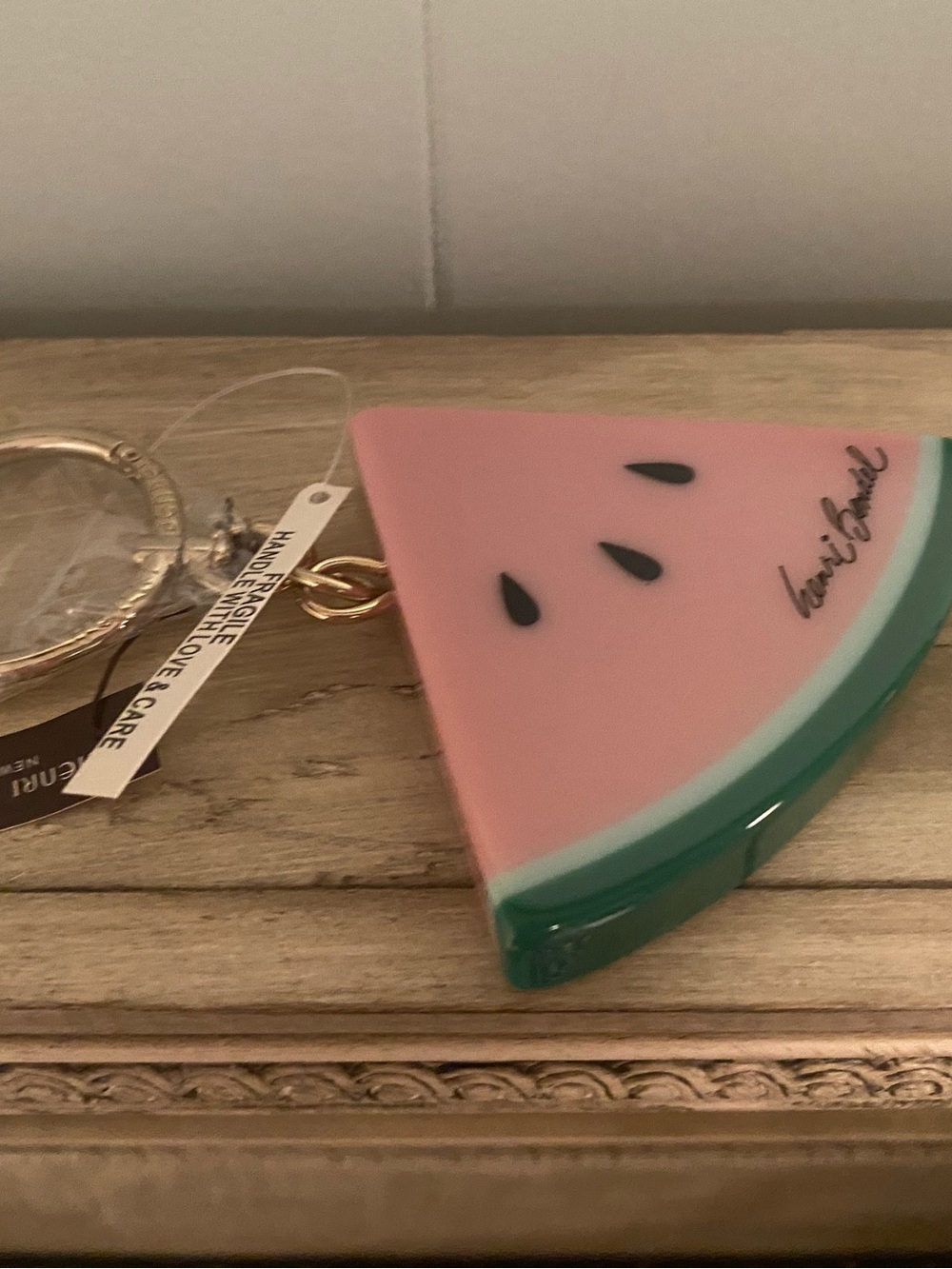 NWT Henri Bendel Watermelon Slice Keychain - Picture 2 of 4
